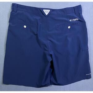 Columbia PFG Shorts Fishing Navy Blue Mens 38 10" in Lightweight Casual Nautical